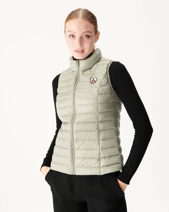 Jott New In Light Sleeveless Down Jacket Sauge Seda