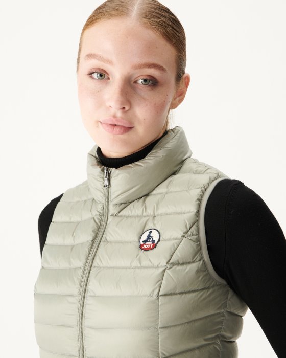 Jott New In Light Sleeveless Down Jacket Sauge Seda