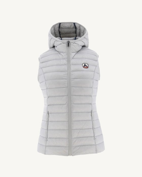 Jott New In Light Sleeveless Down Jacket Soft Grey Mali