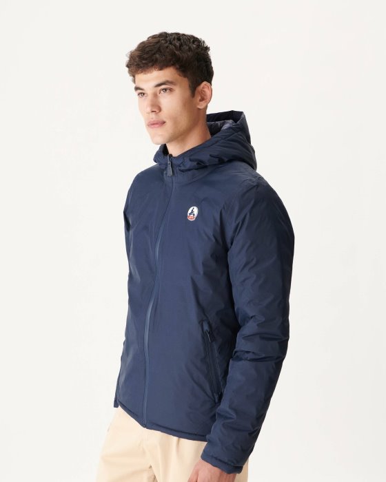 Jott New In Marine Reversible Hooded Puffer Jacket Bergen