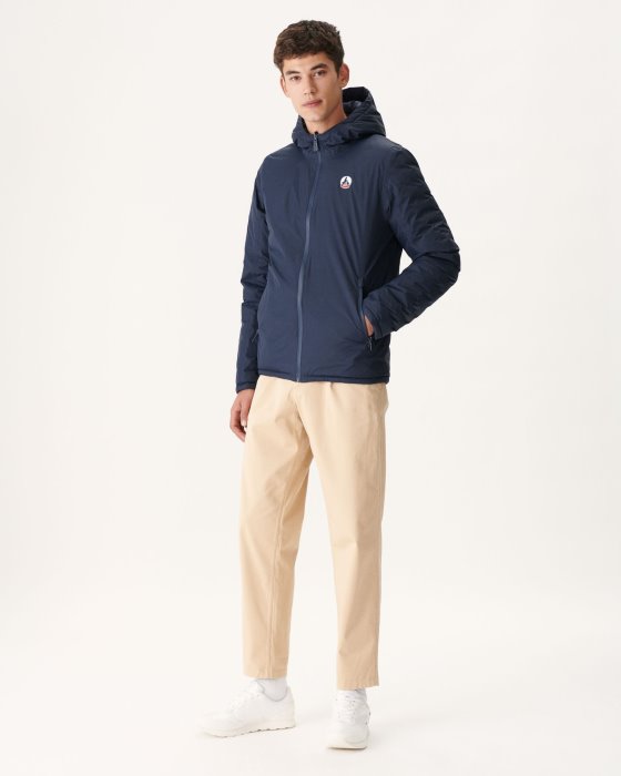 Jott New In Marine Reversible Hooded Puffer Jacket Bergen