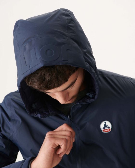 Jott New In Marine Reversible Hooded Puffer Jacket Bergen