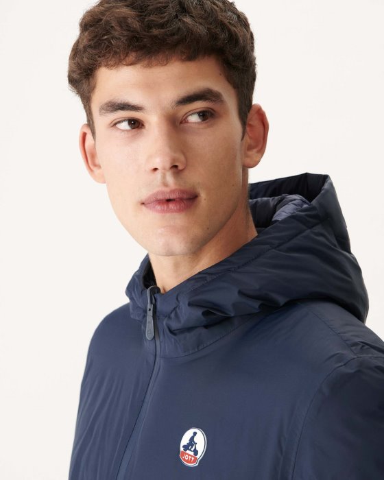 Jott New In Marine Reversible Hooded Puffer Jacket Bergen