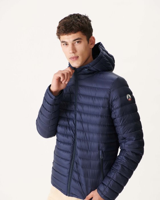 Jott New In Marine Reversible Hooded Puffer Jacket Bergen