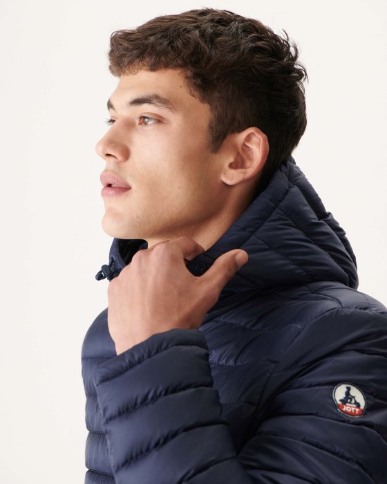 Jott New In Marine Reversible Hooded Puffer Jacket Bergen
