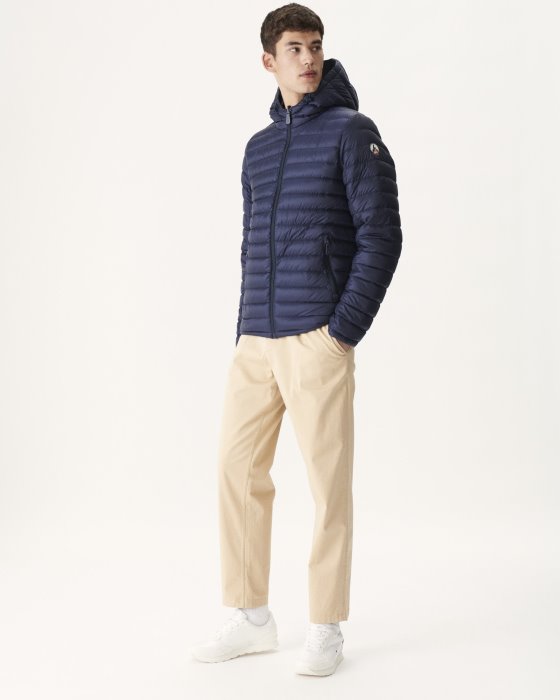Jott New In Marine Reversible Hooded Puffer Jacket Bergen