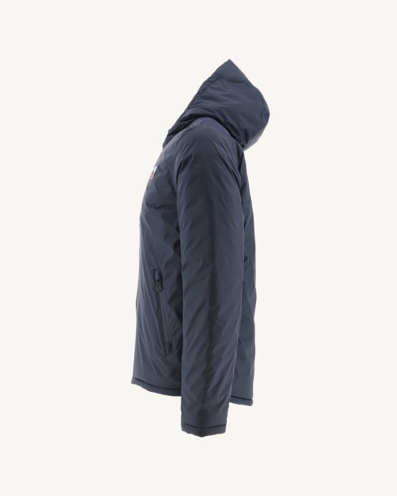 Jott New In Marine Reversible Hooded Puffer Jacket Bergen