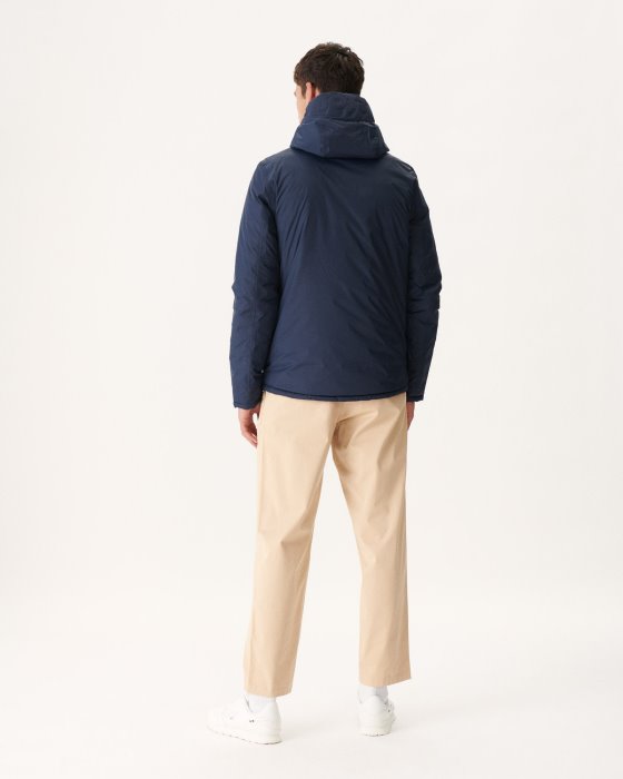 Jott New In Marine/Rouge Reversible Hooded Puffer Jacket Bergen