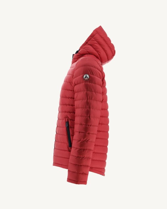 Jott New In Marine/Rouge Reversible Hooded Puffer Jacket Bergen