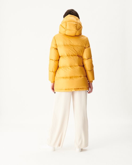 Jott New In Moutarde Extreme Cold Delhi Hooded Puffer Jacket