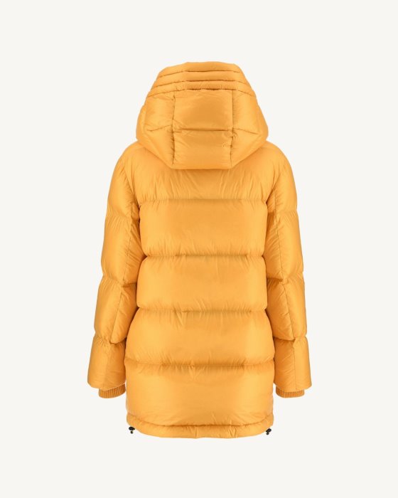 Jott New In Moutarde Extreme Cold Delhi Hooded Puffer Jacket