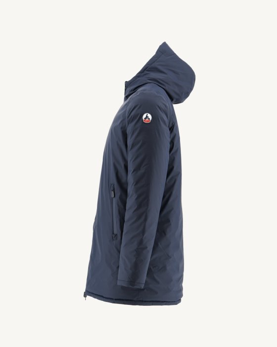 Jott New In Navy Blue/Red Reversible Light Puffer Jacket Amsterdam
