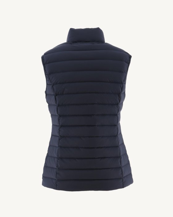 Jott New In Navy Grenada Stretch Sleeveless Puffer Jacket
