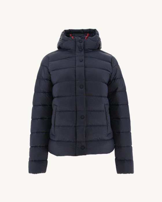 Jott New In Navy Jane Straight Hooded Puffer Jacket