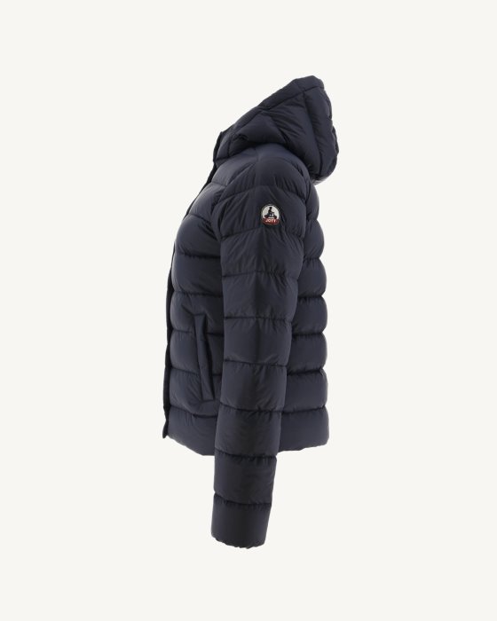 Jott New In Navy Jane Straight Hooded Puffer Jacket