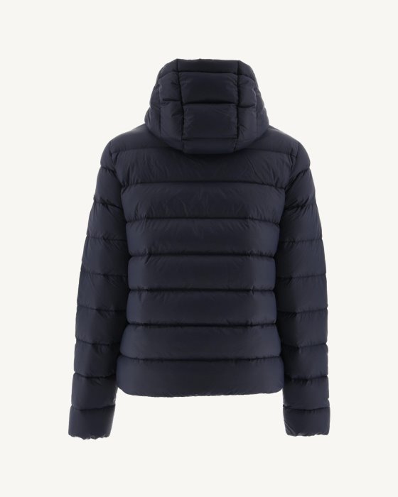 Jott New In Navy Jane Straight Hooded Puffer Jacket