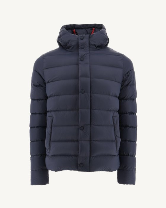 Jott New In Navy Jorge Hooded Puffer Jacket
