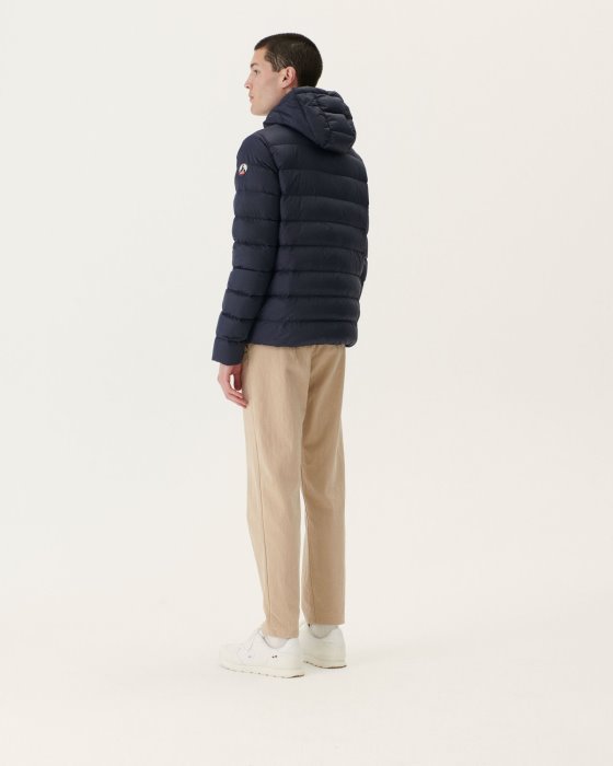 Jott New In Navy Jorge Hooded Puffer Jacket