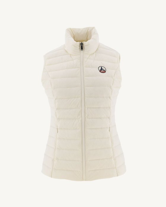 Jott New In Off-White Grenada Stretch Sleeveless Puffer Jacket