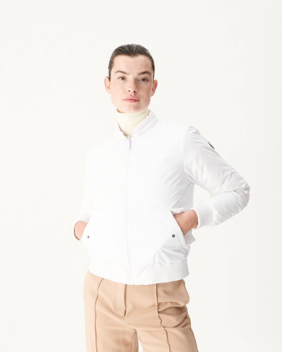 Jott New In Reversible Down Jacket Blanc/Marine Hanoi