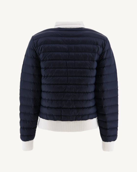 Jott New In Reversible Down Jacket Blanc/Marine Hanoi