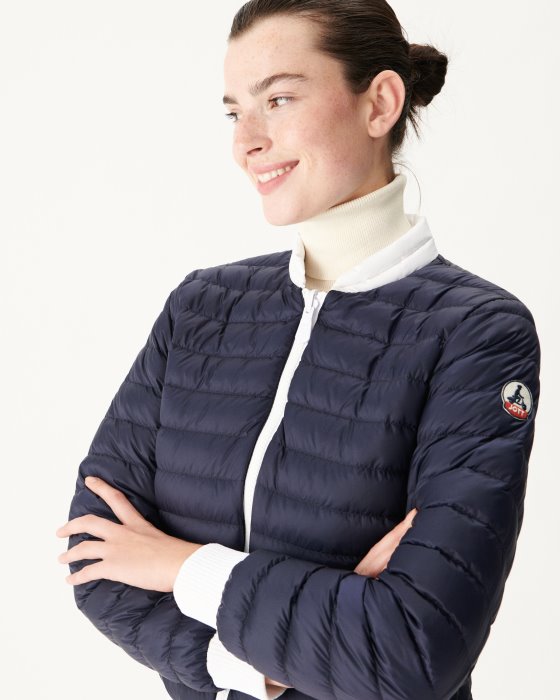 Jott New In Reversible Down Jacket Blanc/Marine Hanoi
