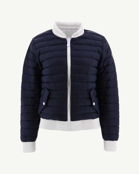 Jott New In Reversible Down Jacket Blanc/Marine Hanoi