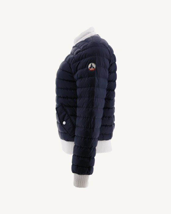 Jott New In Reversible Down Jacket Blanc/Marine Hanoi