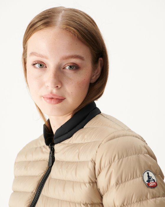 Jott New In Reversible Down Jacket Noir/Beige Hanoi