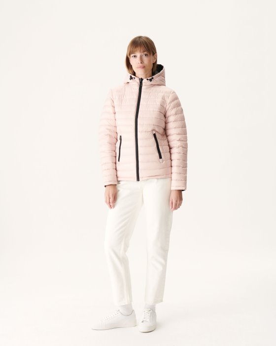 Jott New In Reversible Down Jacket Noir/Rose Pale Vienna