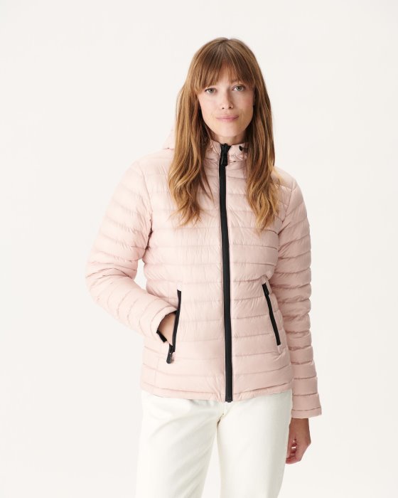 Jott New In Reversible Down Jacket Noir/Rose Pale Vienna