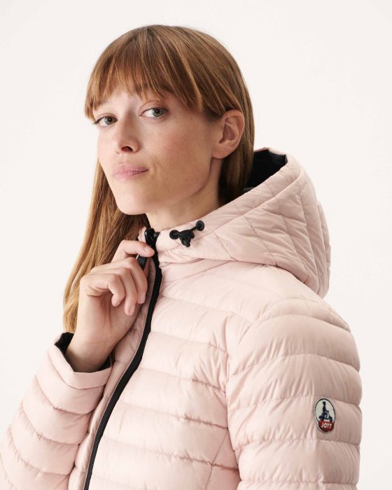 Jott New In Reversible Down Jacket Noir/Rose Pale Vienna