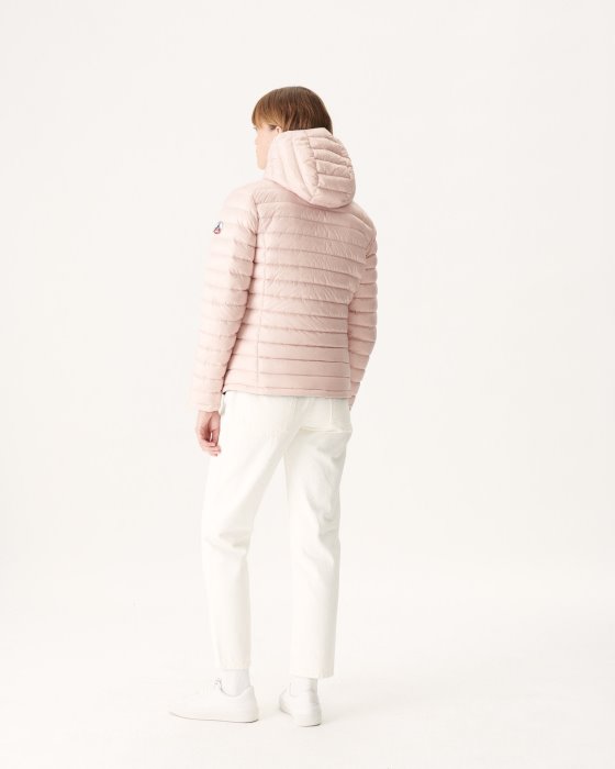 Jott New In Reversible Down Jacket Noir/Rose Pale Vienna