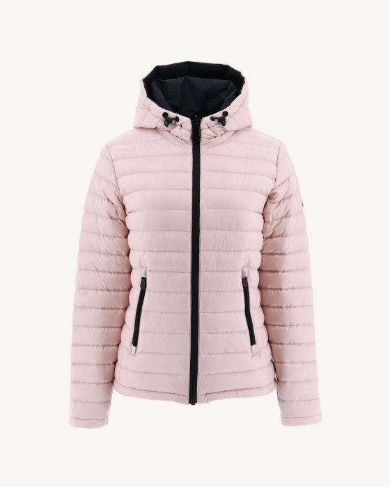 Jott New In Reversible Down Jacket Noir/Rose Pale Vienna