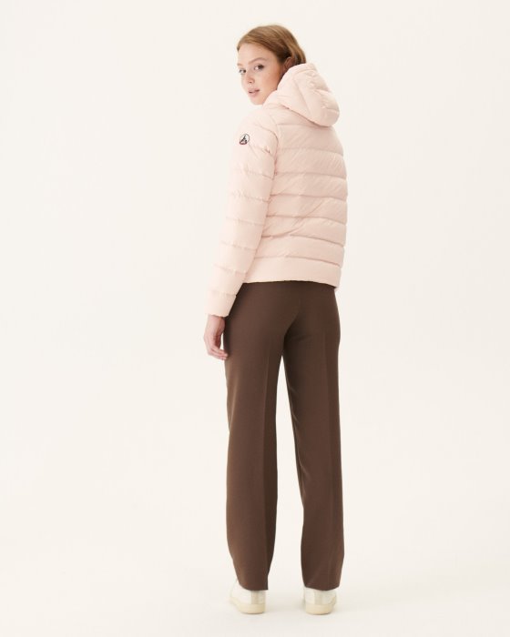 Jott New In Soft Pink Jane Straight Hooded Puffer Jacket