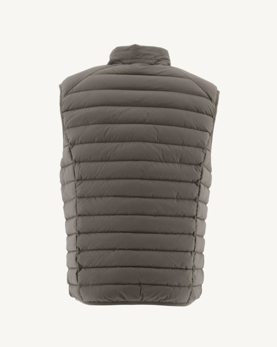 Jott New In Taupe Arafo Stretch Sleeveless Puffer Jacket