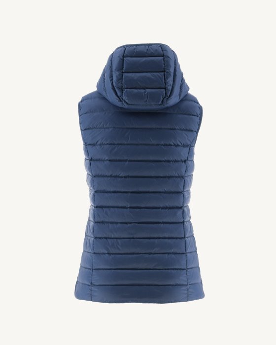Light Sleeveless Down Jacket Blue Jeans Mali Jott New In
