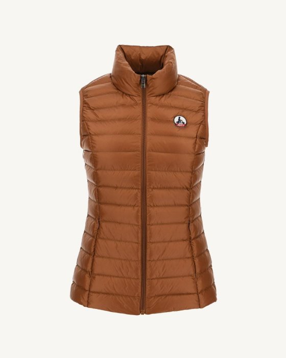 Light Sleeveless Down Jacket Caramel Seda Jott New In