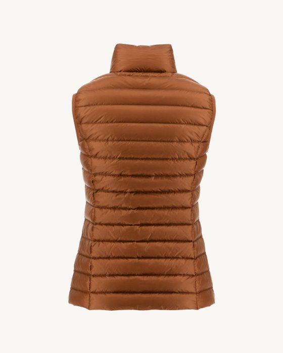 Light Sleeveless Down Jacket Caramel Seda Jott New In