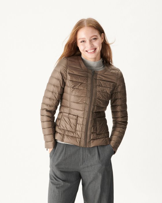 Lightweight Down Jacket Taupe Douda Jott New In