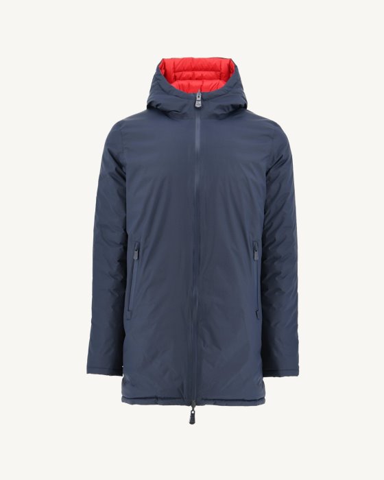 Marine/Rouge Reversible Light Puffer Jacket Amsterdam Jott New In