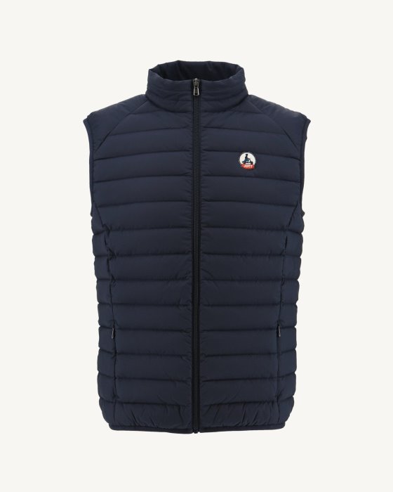 Navy Arafo Stretch Sleeveless Puffer Jacket Jott New In