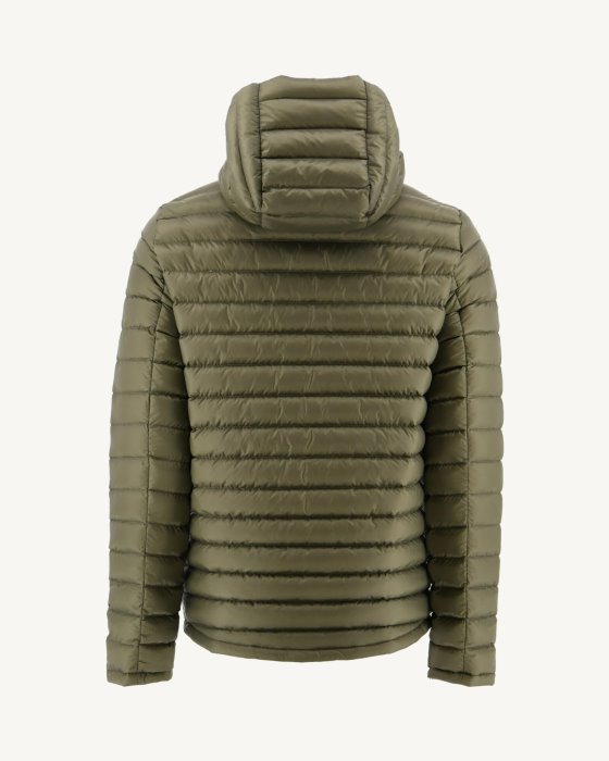 Sauge/Army Reversible Hooded Puffer Jacket Bergen Jott New In