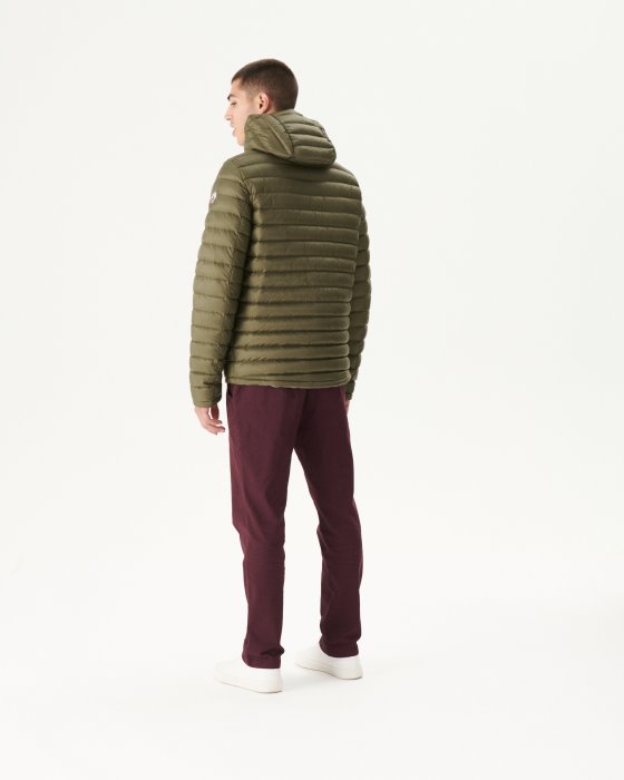 Sauge/Army Reversible Hooded Puffer Jacket Bergen Jott New In