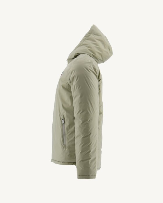 Sauge/Army Reversible Hooded Puffer Jacket Bergen Jott New In