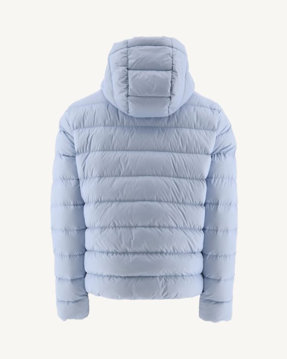 Soft Blue Jorge Hooded Puffer Jacket Jott New In
