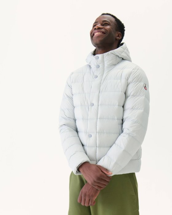 Soft Grey Jorge Hooded Puffer Jacket Jott New In