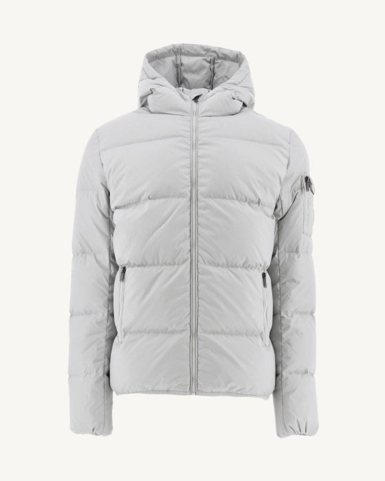 Soft Grey Toledo Extreme Cold Hooded Puffer Jacket Jott New In