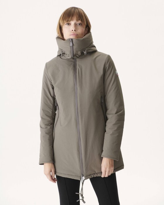 Hooded Down Jacket Taupe Siberie Jott New In