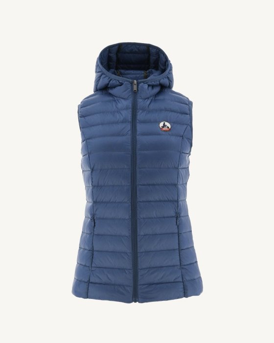 Light Sleeveless Down Jacket Blue Jeans Mali Jott New In